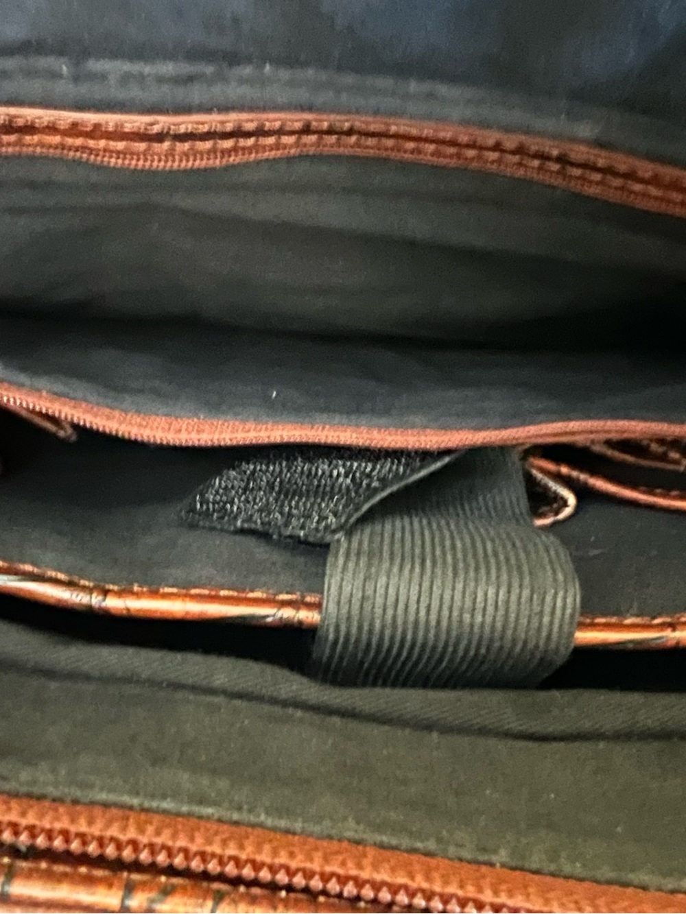 Coldwater Creek Brown Woven Leather Tote Bag - Picture 16 of 16